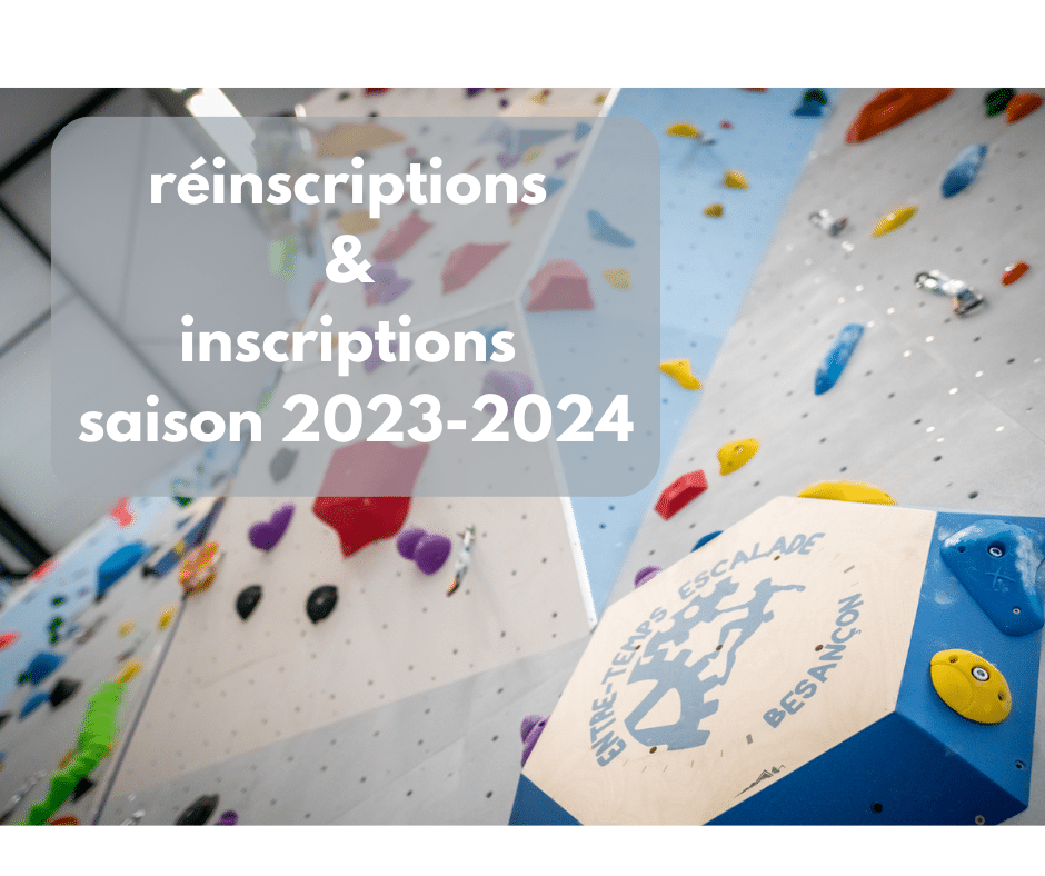 reinscriptions inscriptions saison 2023 2024