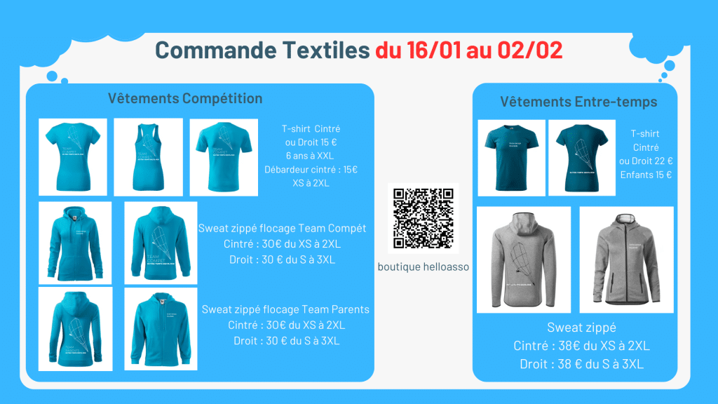 Commande vêtement Entre-Temps Escalade 1 Commande textile