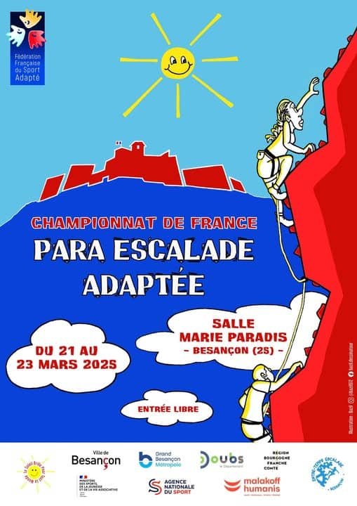 Championnat de France para escalade adaptée 9 affiche