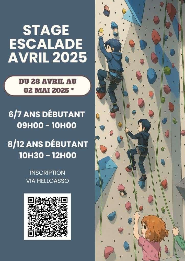 Stage escalade avril 2025 1 Du 28 avril au 02 mai 2025 1 1