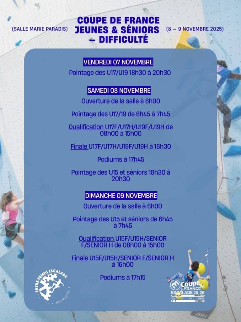 Programme - Coupe de France de difficulté, Jeunes et Séniors 2026 1 S.25.10 CdF inscription 4