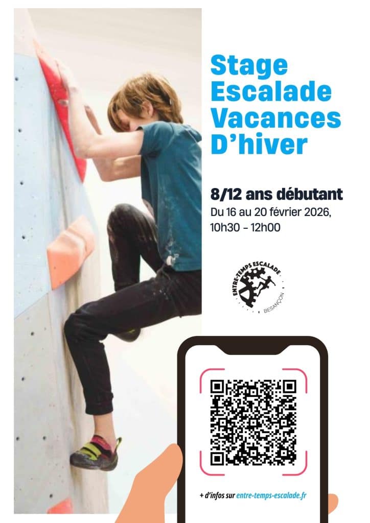 Stage d'hiver : 8/12 ans débutant, du 16 au 20 février 2026 1 A4. stages escalade vacances noel 2025 2